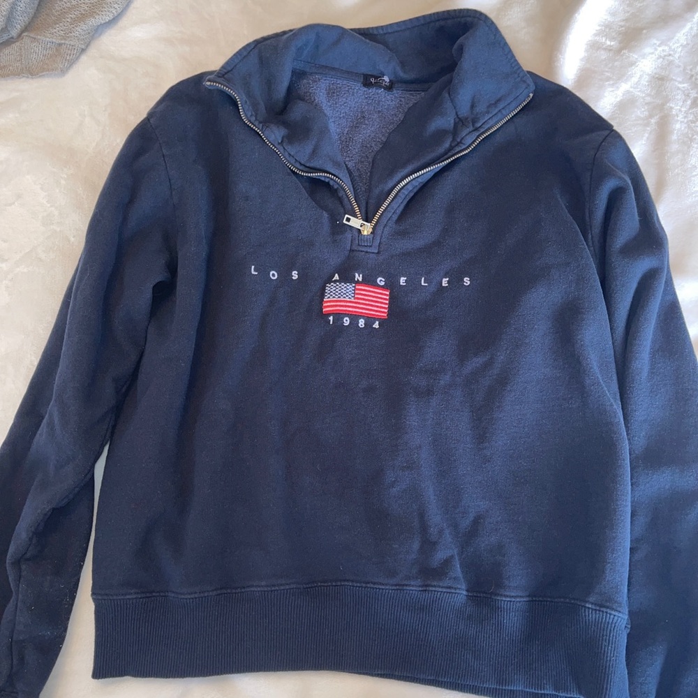 Navy half zip Brandy Melville (John Galt) sweatshirt